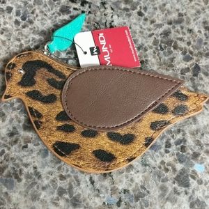 Bird lover leopard change purse
